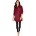 Plus Size Women's Plaid PJ Set by Dreams & Co. in Red Buffalo Check (Size 1X) Pajamas