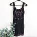 Free People Dresses | Free People Black Mini Bodycon Dress | Color: Blue/Pink | Size: Xs