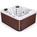 Luxuria Spas 3 - Person 32 - Jet Acrylic Rectangular Hot Tub w/ Ozonator Acrylic in Gray/Brown | 32 H x 65 W x 71 D in | Wayfair L-06-SMM