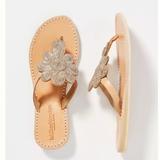 Anthropologie Shoes | Laidback London Funzu Beaded Sandals | Color: Silver | Size: 5