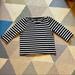 J. Crew Tops | J Crew Three-Quarter Striped Puff-Sleeve Top Size Large | Color: Blue/White | Size: L