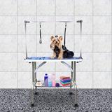 DYD Dog Pet Folding Grooming Table, Rubber | 30 H x 42 W x 24 D in | Wayfair DYD-Pet table-42-Blue