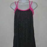 Athleta Tops | Athleta Hidden Agenda Tunic Tank Dress Heathered Black & Pink Women S B15 | Color: Black/Pink | Size: S