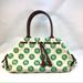Dooney & Bourke Bags | **Hp** Dooney & Bourke Small Tulip Tassel Tote Db Green Fabric Leather | Color: Cream/Green | Size: Os