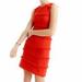 J. Crew Dresses | J. Crew Fringe Tweed Dress Orange Sz 10 | Color: Orange | Size: 10