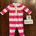 Ralph Lauren One Pieces | Euc! Ralph Lauren Velour Footie Pajamas, Size 9 Months | Color: Pink/White | Size: 9mb