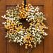 The Holiday Aisle® Silk Wreath Silk in Orange | 30 H x 30 W x 6 D in | Wayfair 25B4880E650E41D8AE0A4FE673D42217