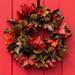 The Holiday Aisle® Silk Wreath Silk in Red/Yellow | 24 H x 24 W x 6 D in | Wayfair 588FF203537546339A82E0F5C6A8B221
