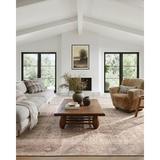 Brown/White 120 x 0.19 in Area Rug - Amber Lewis x Loloi Georgie Oriental Ocean/Sand Area Rug Polyester | 120 W x 0.19 D in | Wayfair