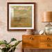 Williston Forge Encaustic Tile In Orange I-Premium Framed Print - Ready To Hang Paper, in Brown/Yellow | 26.5 H x 26.5 W x 1.5 D in | Wayfair