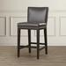 Lark Manor™ Hebbronville Bar & Counter Stool Wood/Leather in Gray | 41 H x 17.5 W x 21.5 D in | Wayfair 034E7CD078234DDBB3A7C9953426E7A6