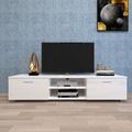 Latitude Run® White TV Stand For 70 Inch TV Stands, Media Console Entertainment Center Television Table | Wayfair 3C5684FF59514793865C9E361E4AF881