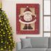 The Holiday Aisle® Polka Dot Joy Santa Premium Gallery Wrapped Canvas - Ready To Hang Polka Dot Joy Santa Canvas, in Red/White | Wayfair