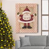 The Holiday Aisle® Polka Dot Love Santa Premium Gallery Wrapped Canvas - Ready To Hang Polka Dot Love Santa Metal in Green/Red/White | Wayfair