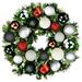 The Holiday Aisle® 24” Lighted Wreath in Red/White/Black | 8 H x 24 W x 24 D in | Wayfair A44F59E34476427E82D0942D2C0C06D8