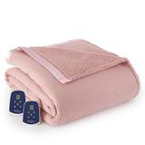 Shavel Quilted Micro Flannel® Sherpa 6-layer Heated Electric Blanket