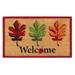 RugSmith Multi Machine Tufted Welcome Fall Leaves Doormat, 18" x 30" - 18" x 30"