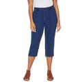 Plus Size Women's The Knit Jean Capri (With Pockets) by Catherines in Comfort Wash (Size 3XWP)