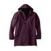 Men's Big & Tall Fleece-Lined Slicker Rain Coat by KingSize in Dark Burgundy (Size 5XL) Raincoat