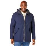 Men's Big & Tall Sherpa-Lined Parka by KingSize in Navy (Size 2XL)