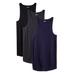 Men's Big & Tall Ribbed Cotton Tank Undershirt 3-Pack by KingSize in Assorted Basic (Size 9XL)