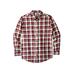 Men's Big & Tall Holiday Plaid Flannel Shirt by Liberty Blues in Rich Burgundy Plaid (Size 2XL)