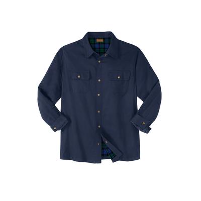 Men's Big & Tall Flannel-Lined Twill Shirt Jacket ...