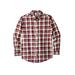 Men's Big & Tall Holiday Plaid Flannel Shirt by Liberty Blues in Rich Burgundy Plaid (Size 6XL)