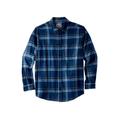 Men's Big & Tall Holiday Plaid Flannel Shirt by Liberty Blues in New Navy Plaid (Size 2XL)
