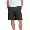Men's Big & Tall Comfort Fleece Shorts by KingSize in Black White Marl (Size 8XL)