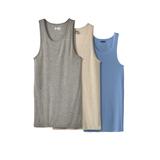Men's Big & Tall Ribbed Cotton Tank Undershirt 3-Pack by KingSize in Assorted Colors (Size 8XL)