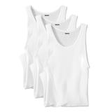 Men's Big & Tall Ribbed Cotton Tank Undershirt, 3-Pack by KingSize in White (Size 9XL)