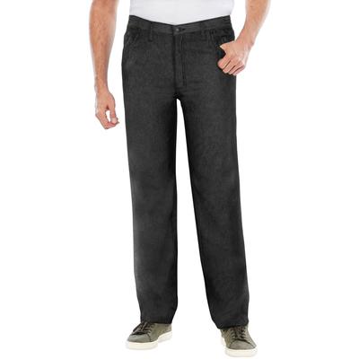 Men's Big & Tall Liberty Blues™ Lightweight Comfort Side-Elastic 5-Pocket Jeans by Liberty Blues in Black Denim (Size 58 38)