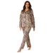 Plus Size Women's The Luxe Satin Pajama Set by Amoureuse in Leopard (Size 34/36) Pajamas