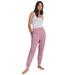 Plus Size Women's Knit Jogger Sleep Pants by ellos in Dusty Pink (Size 14/16)