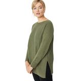 Plus Size Women's Boatneck Sweater Tunic by ellos in Burnt Olive (Size 30/32)