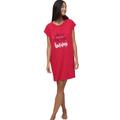 Plus Size Women's Cap Sleeve Sleep Shirt by ellos in Classic Red Holiday (Size 14/16)