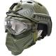 Tactical Air Gun Fast Helmet,With Goggles Full Face Protective Equipment Tactical Mask For Hunting Air Gun Paintball And CS Game Set