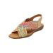 Plus Size Women's The Celestia Sling Sandal by Comfortview in Multi Pastel (Size 9 W)