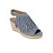 Extra Wide Width Women's The Diane Espadrille by Comfortview in Chambray (Size 12 WW)