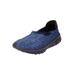 Extra Wide Width Women's CV Sport Ria Slip On Sneaker by Comfortview in Denim (Size 7 1/2 WW)