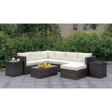 Mene Contemporary Brown Wicker Cushioned 10-Piece Patio Set by Furniture of America