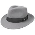 Lierys City Felt hat - Wool Felt hat Ladies/Men - Men's hat Water-Repellent and Packable - Bogart hat Summer/Winter - Fedora Grey M (56-57 cm)