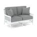 Braxton Culler Bridgehampton 55" Square Arm Loveseat w/ Reversible Cushions Cotton/Polyester/Linen/Other Performance Fabrics | Wayfair