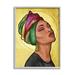 Stupell Industries Glamour Woman Portrait Fashion Cosmetics & Headwrap by Marcus Prime - Graphic Art on Canvas in Yellow | Wayfair af-947_gff_24x30