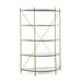 Joe Ruggiero Collection Baldwin 67" H x 55.44" W Etagere Bookcase Wood in Gray | 67 H x 55.44 W x 17.5 D in | Wayfair JR005-59-Oak-S