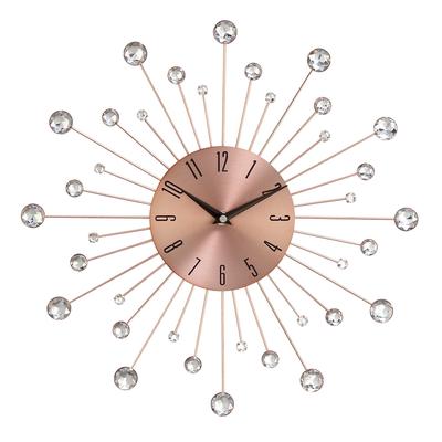 Copper Metal Glam Wall Clock by Quinn Living in Copper