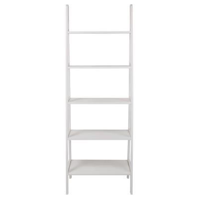 5-Shelf Ladder Bookcase-White by Casual Home in White