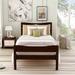 Red Barrel Studio® Twin Size Wood Platform Bed w/ Headboard & Wooden Slat Support Wood in Brown | 35.4 H x 41.9 W x 79.8 D in | Wayfair