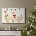 The Holiday Aisle® Merry Quackmas II Premium Gallery Wrapped Canvas - Ready To Hang Canvas, in Black/Blue/Green | 8 H x 12 W x 1 D in | Wayfair